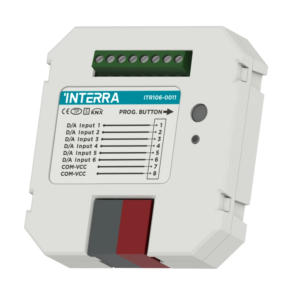 6 INPUT FLUSH-MOUNTED KNX PUSH BUTTON INTERFACE W/ THERMOSTAT - Vitrum ...